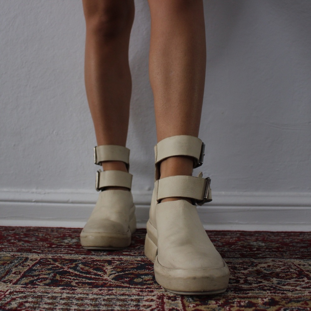 Marsèll Beige Strappy Platform Booties